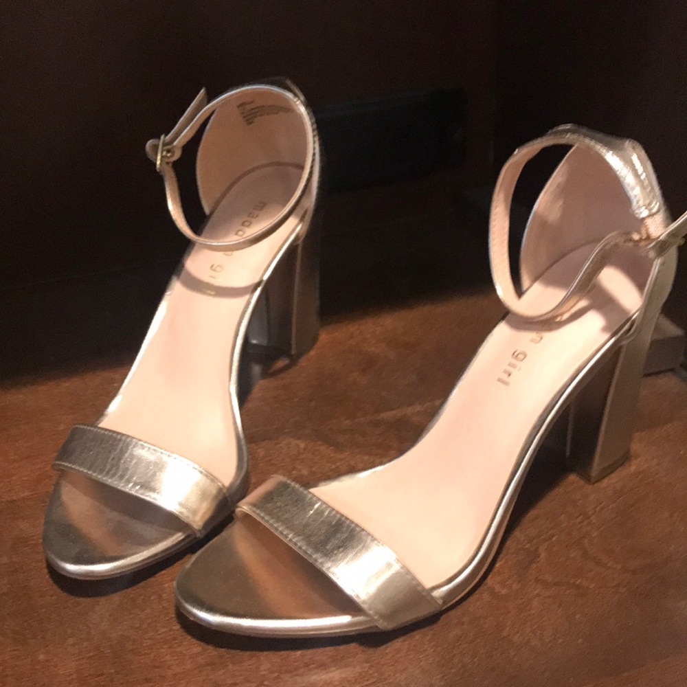 MADDEN GIRL ROSE GOLD HEELS